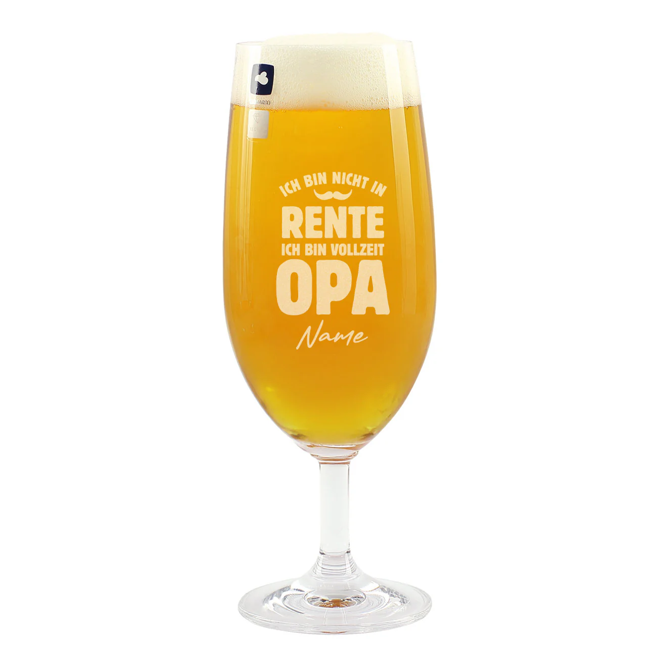 Personalisiertes Bierglas zur Rente "ich bin Vollzeit Opa" mit Name – Bild 4