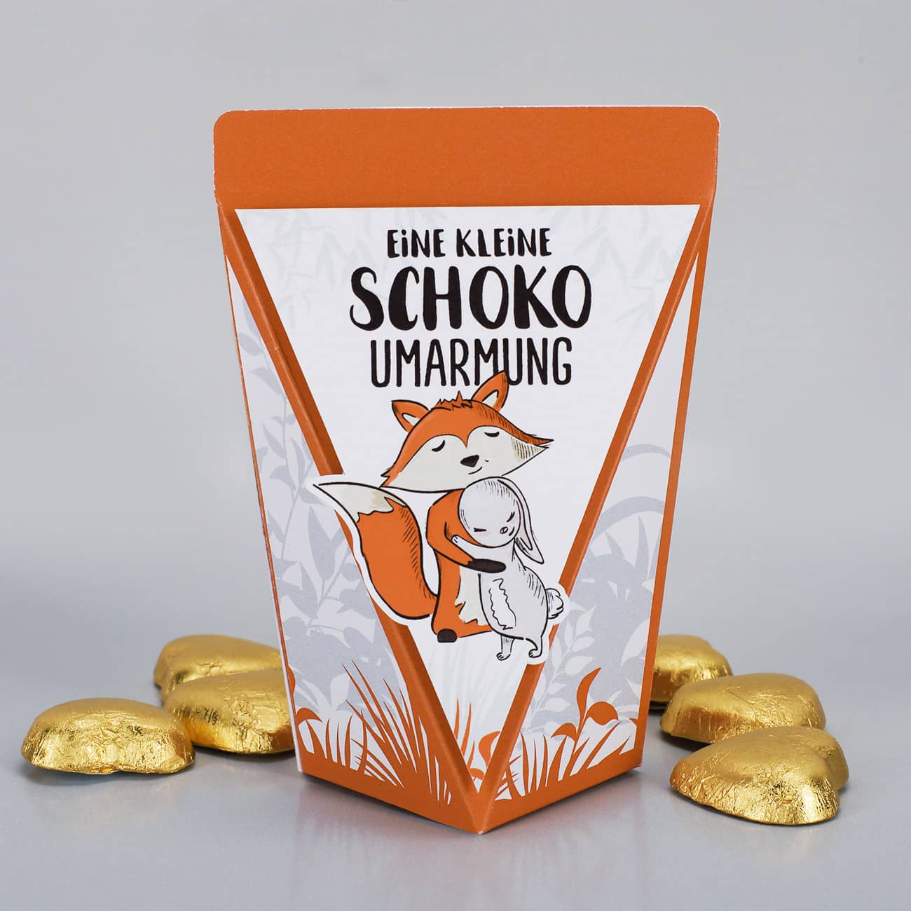 niedliche Geschenktüte für eine kleine Umarmung - mit Bonbons, Schokolade oder ohne Füllung – Bild 6