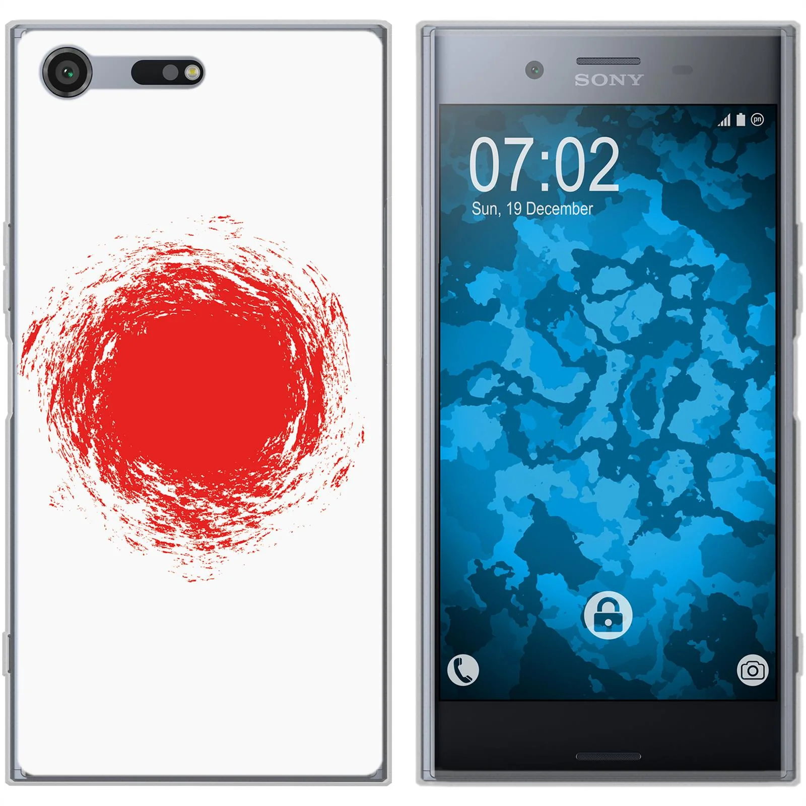 PhoneNatic Case kompatibel mit Sony Xperia XZ Premium Silikon-Hülle WM Japan M7